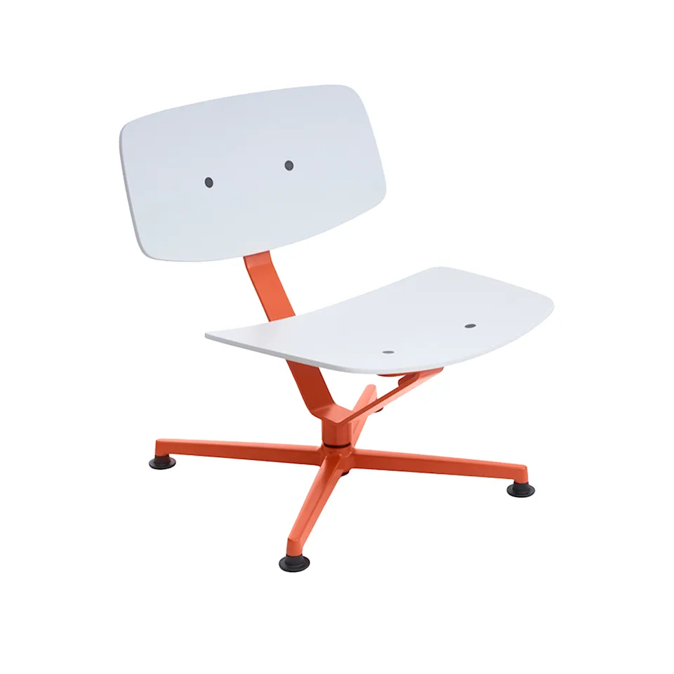 Arba loungefåtölj orange/light grey shell