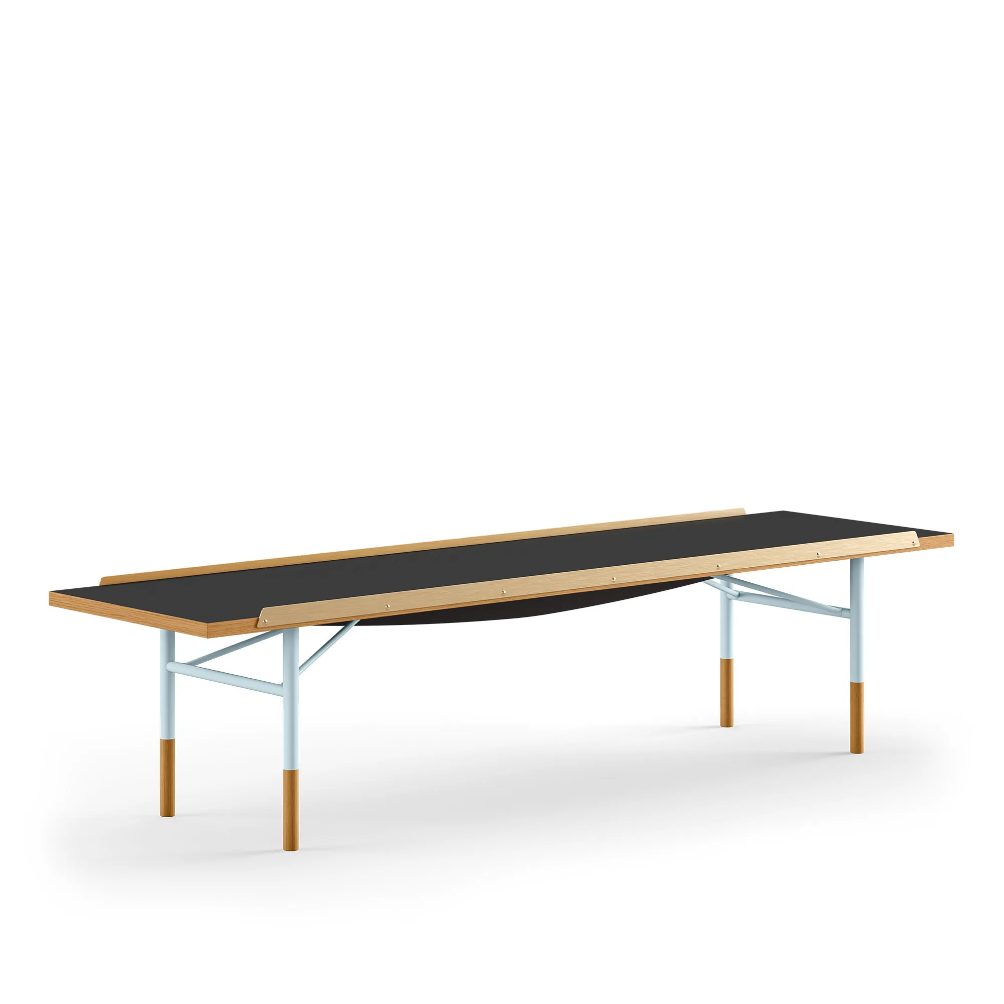 Table Bench bänk Small med mässingskanter - 1