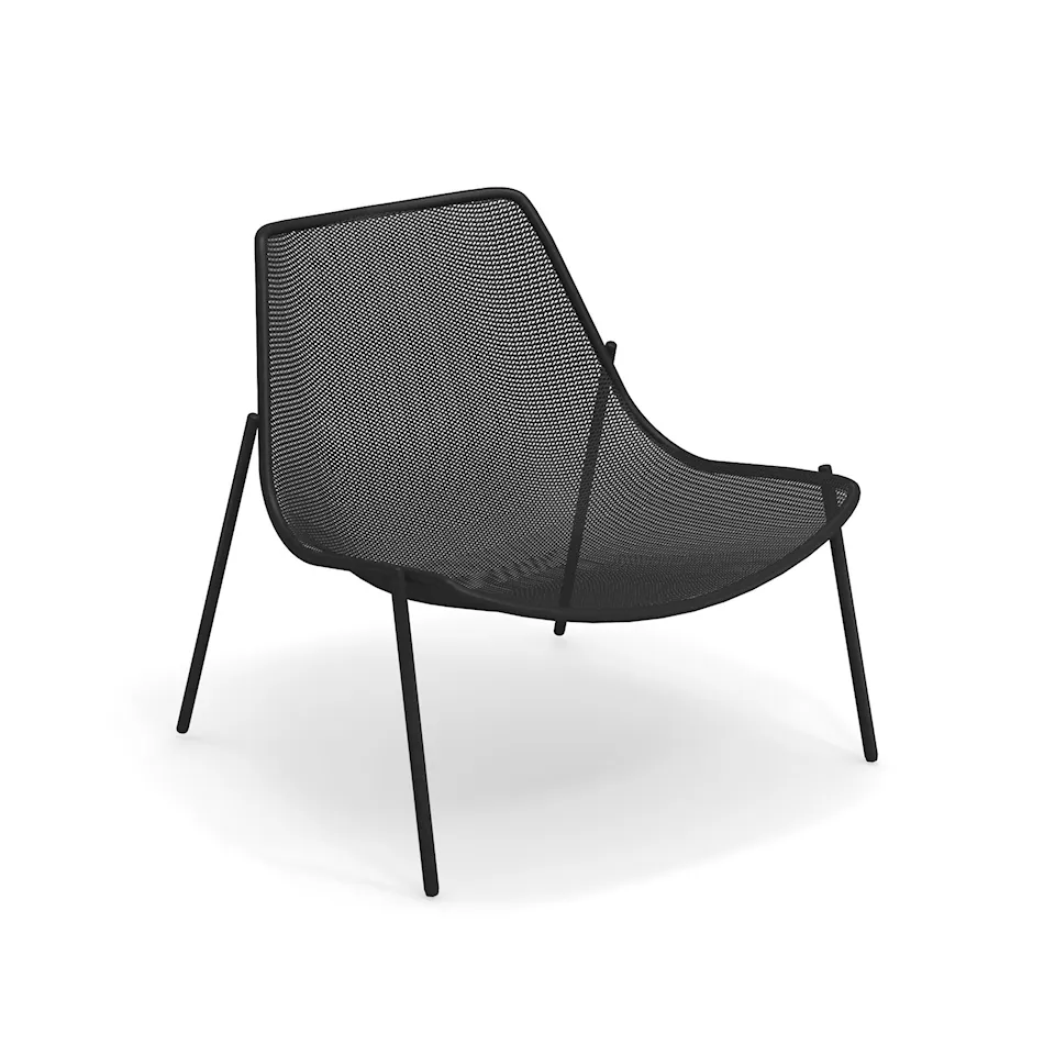 Round Lounge Chair Black