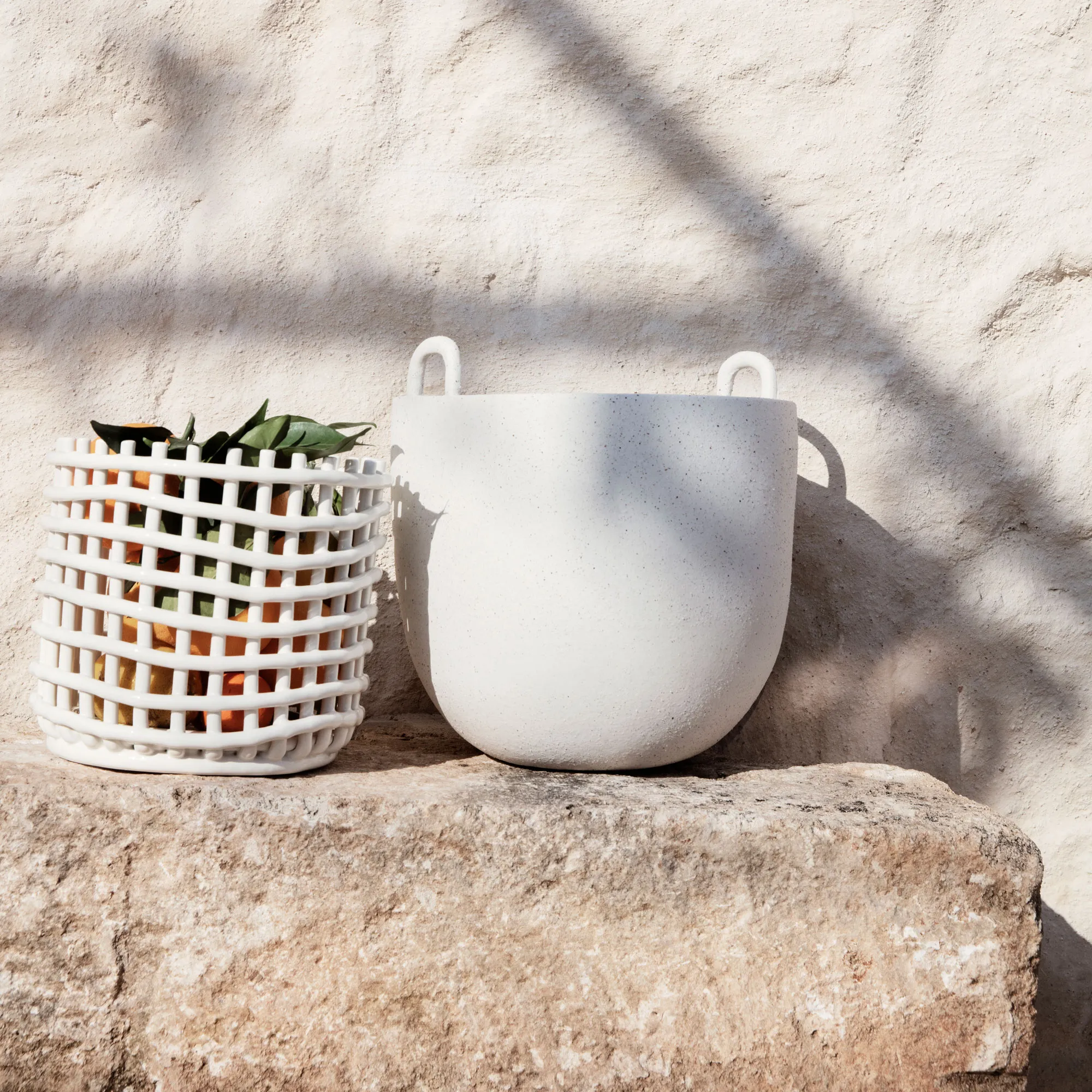 Ceramic Basket Large prydnadsskål