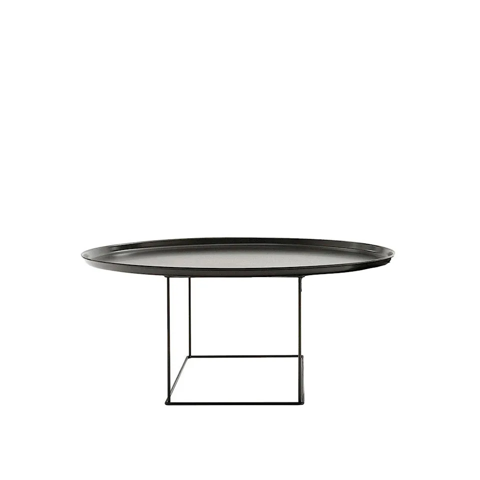 Fat-Fat Tables, Ø 62 x H 32 cm, Tray Black, Frame Black