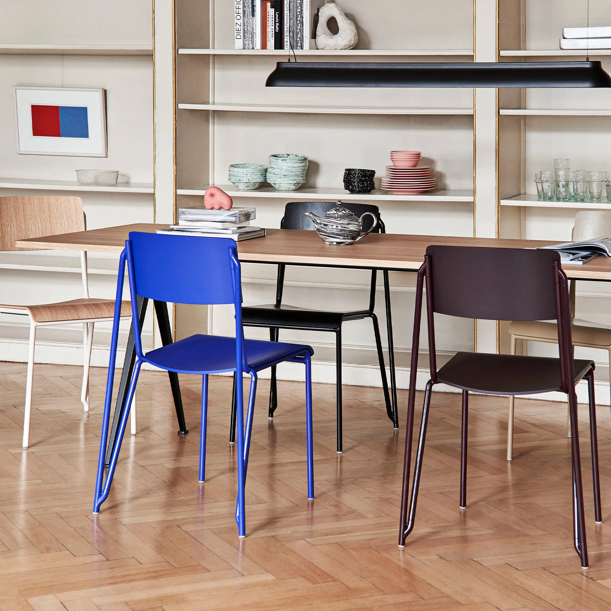 Pyramid 02 table 85x190 cm black powder coated steel - 6