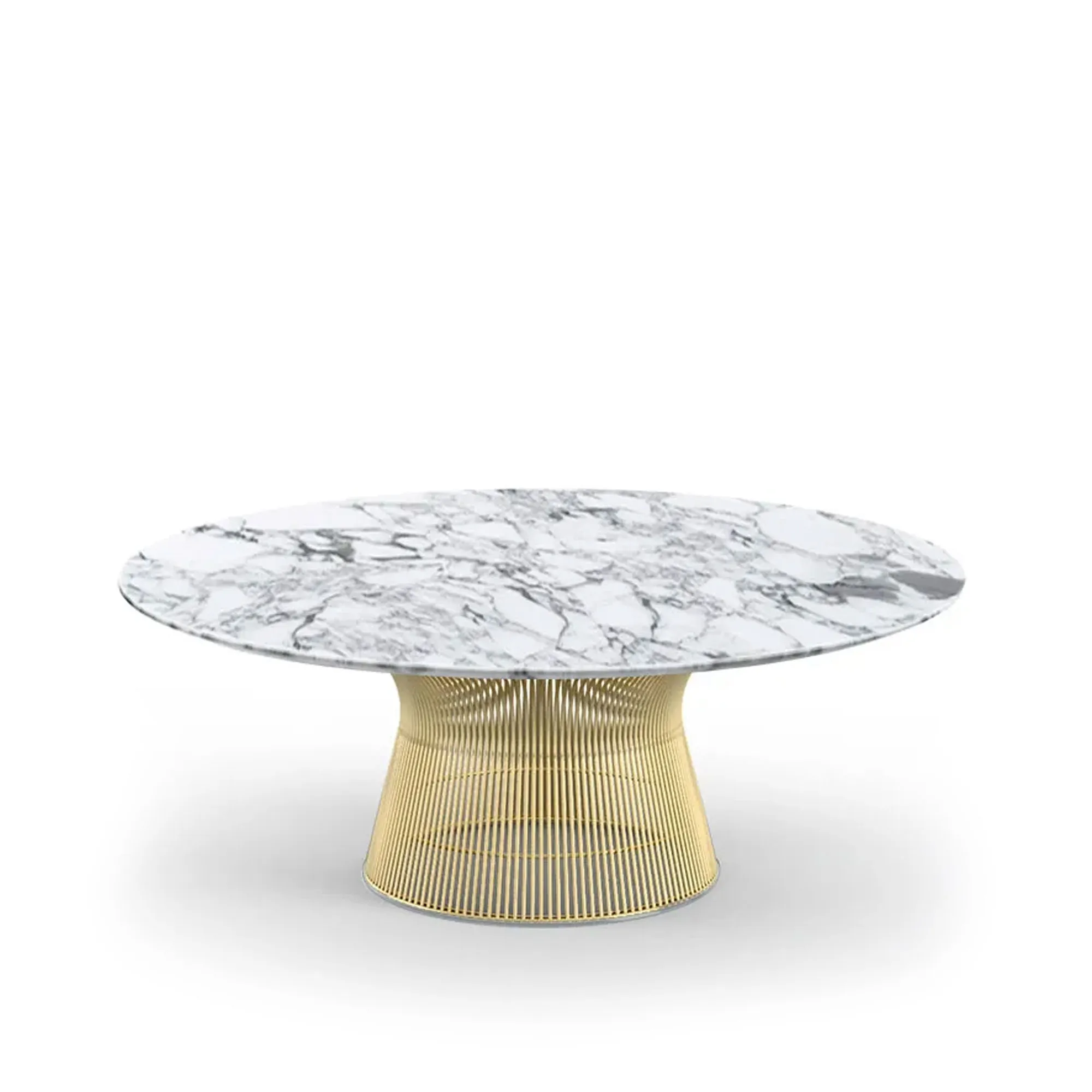 Platner soffbord Ø 92 cm 18K Guld - 1