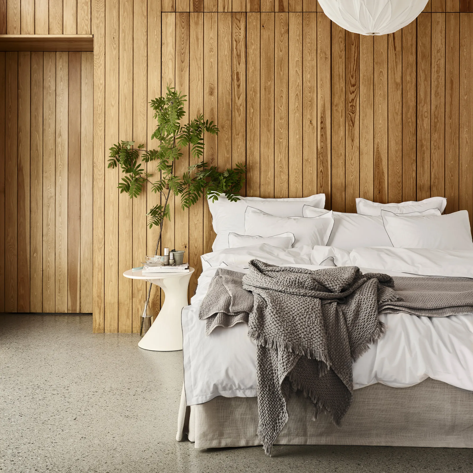 Venezia Linen Ivory sängkappa - 3