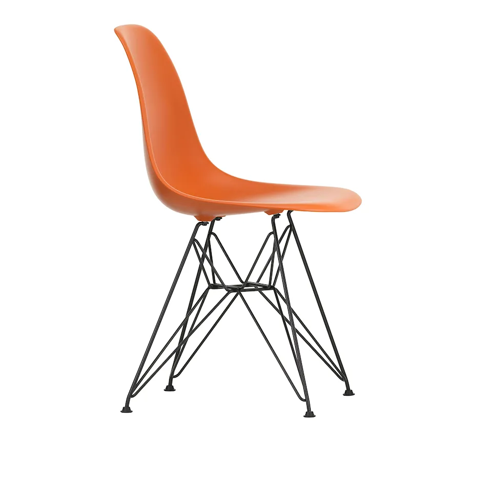 Eames Plastic Chair DSR 43 Rusty Orange Basic Dark Base