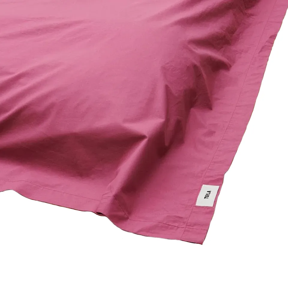 Percale flat sheet 260x260cm lingonberry
