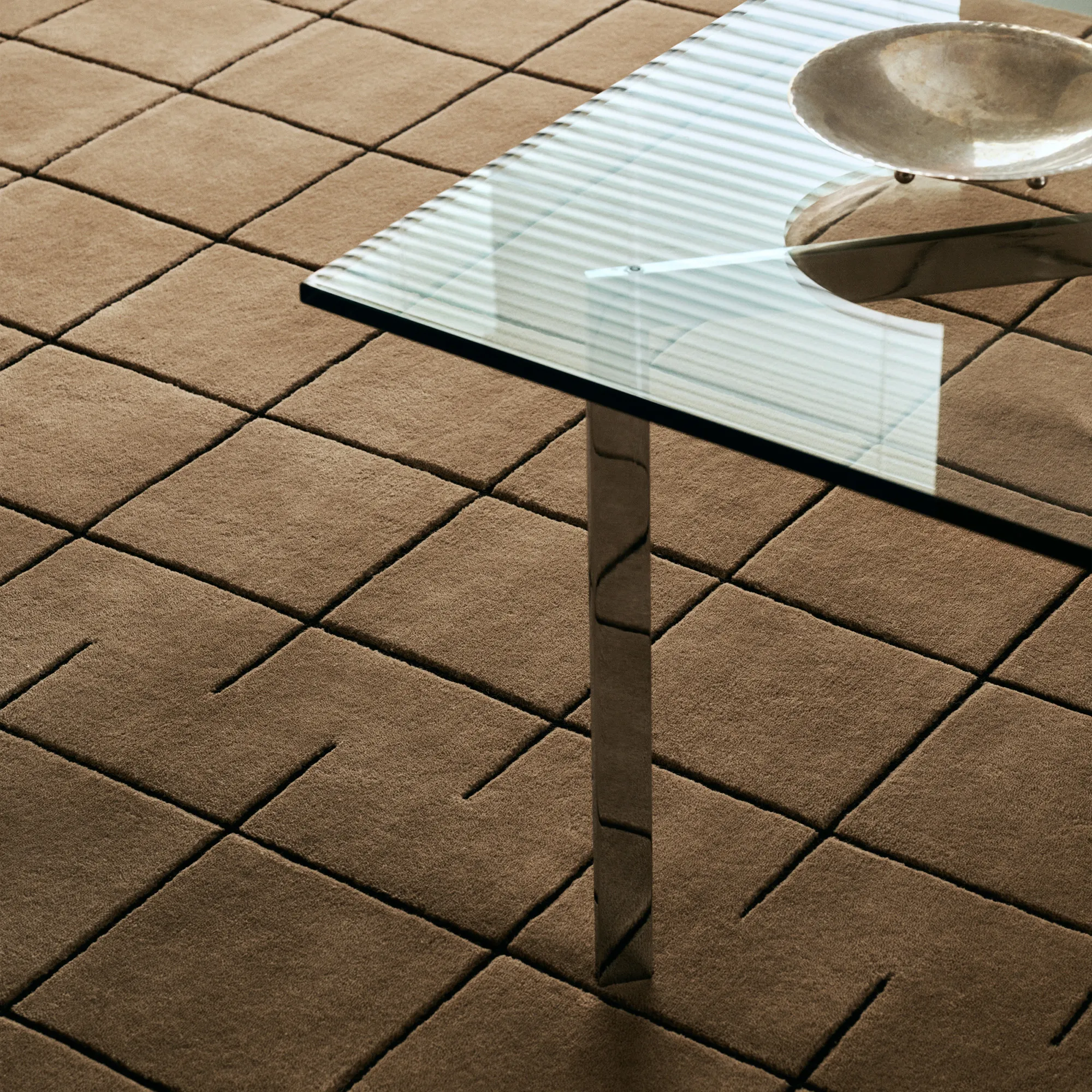 Grid Chestnut/Black ullmatta - 4