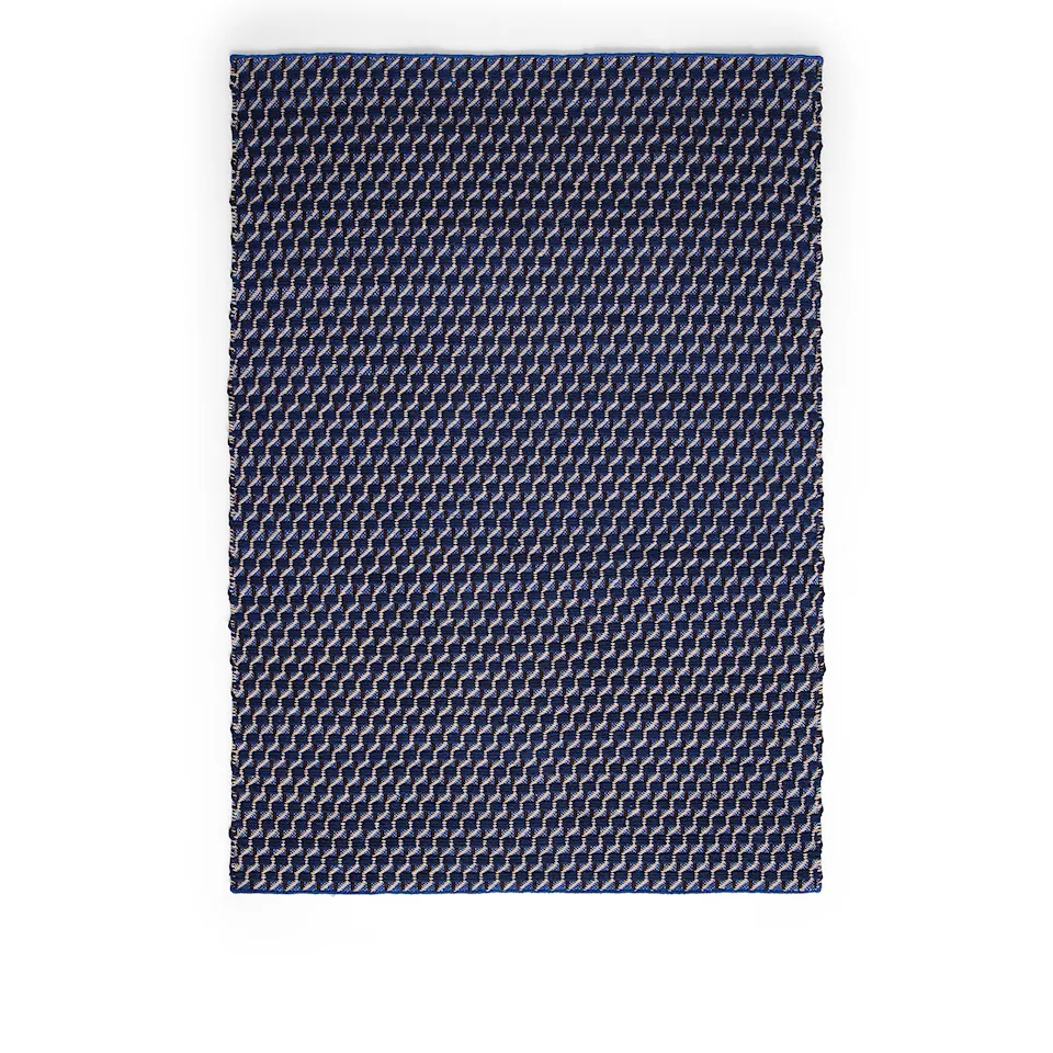 Channel Rug 140 x 200 cm Blue/White