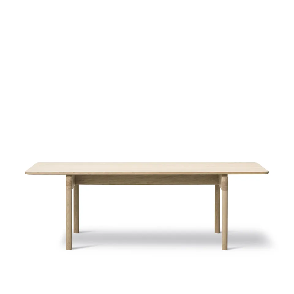 Post Table, 225 cm, Såpad ek