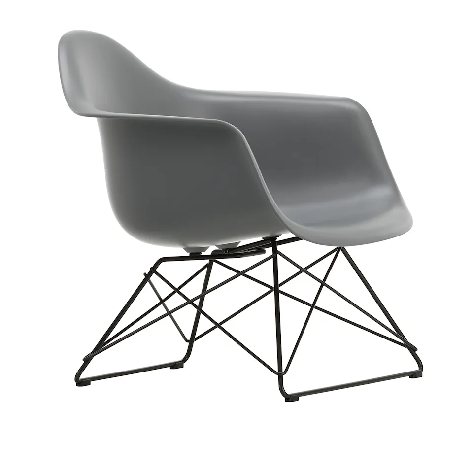 Eames Plastic Armchair LAR - 56 Granite Grey - Basic Dark Base