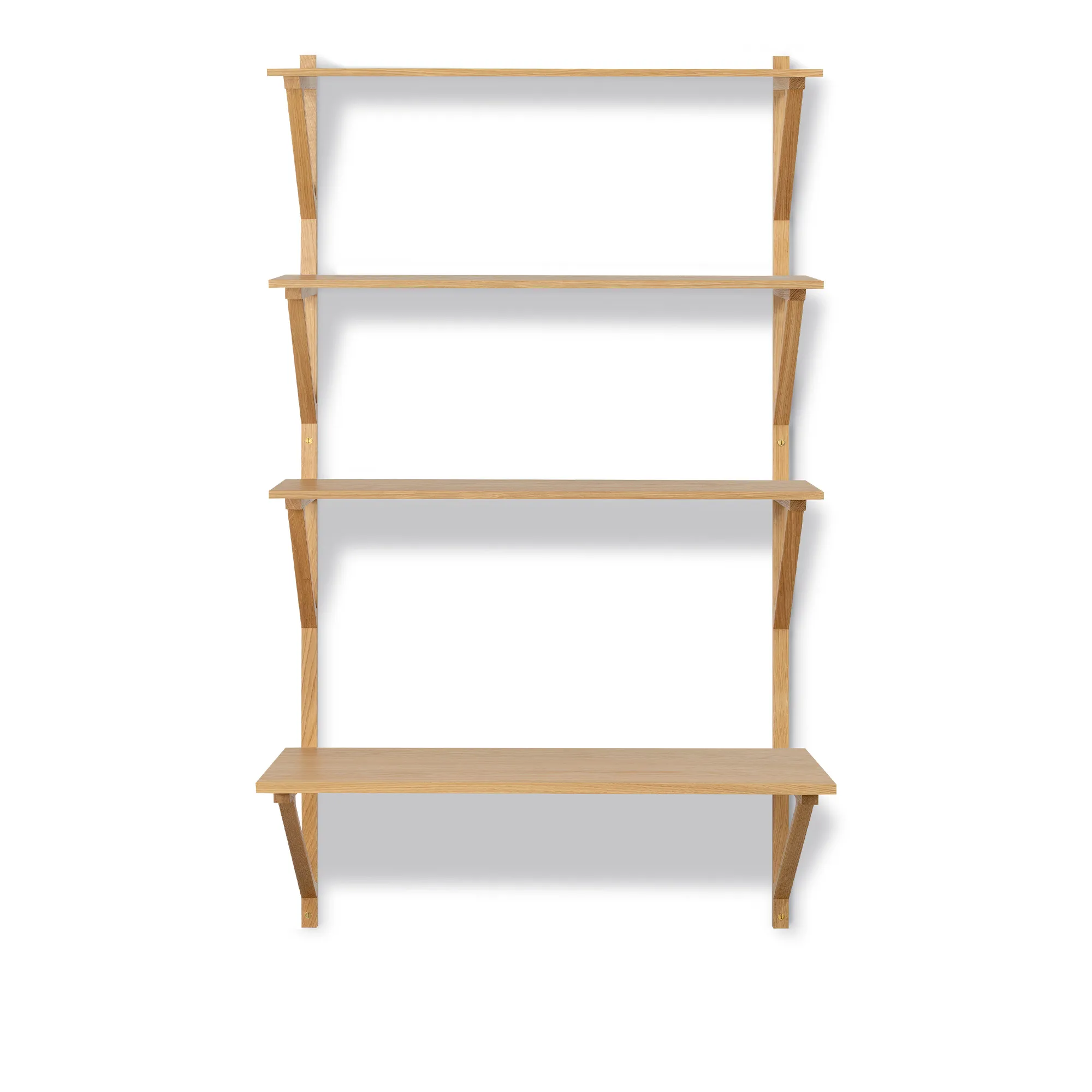 BM29 vägghylla 78 cm 3 hyllplan & skrivbord - 1