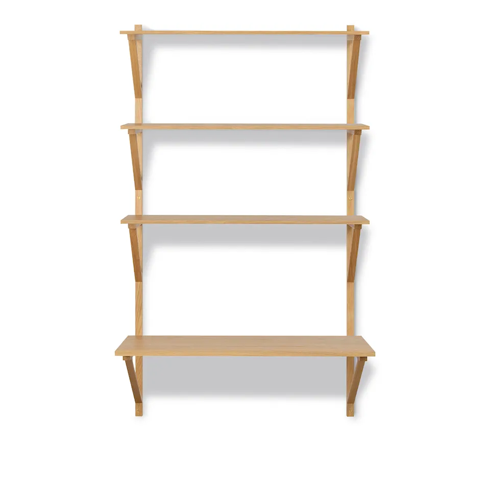 BM29 vägghylla 78 cm 3 hyllplan & skrivbord