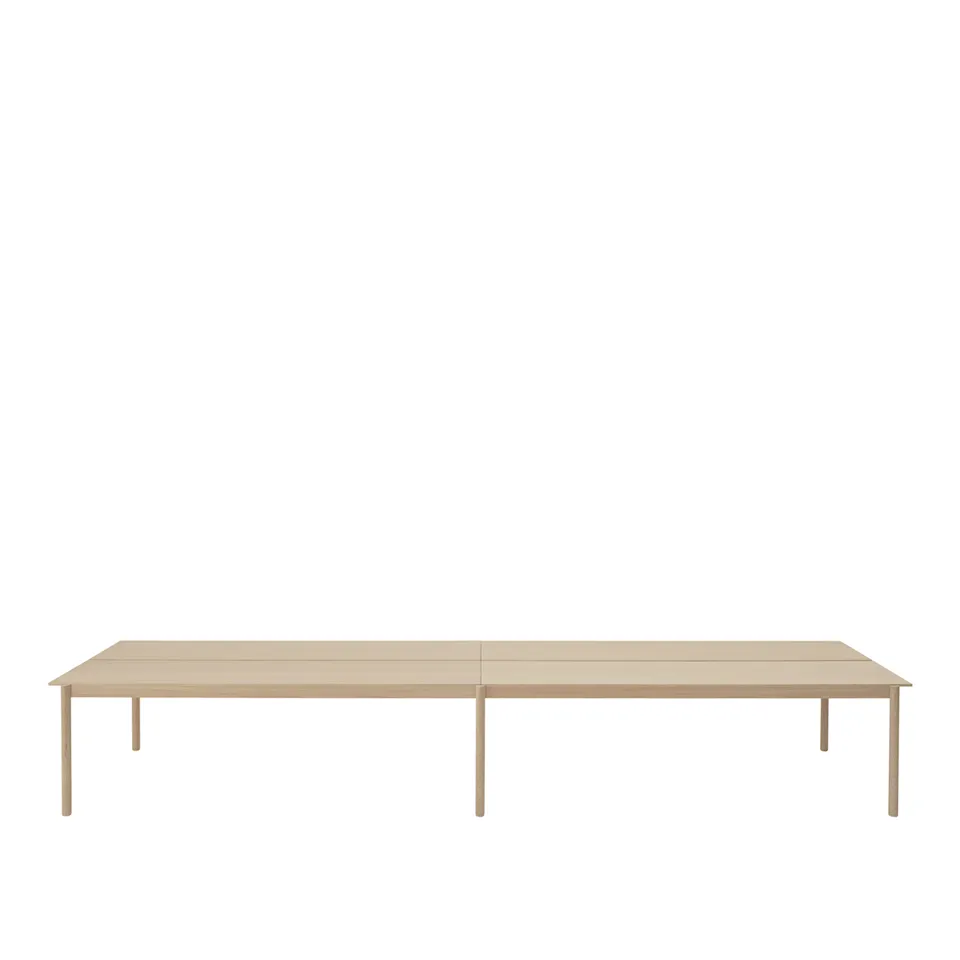 Linear system table 110cm oak veneer/oak