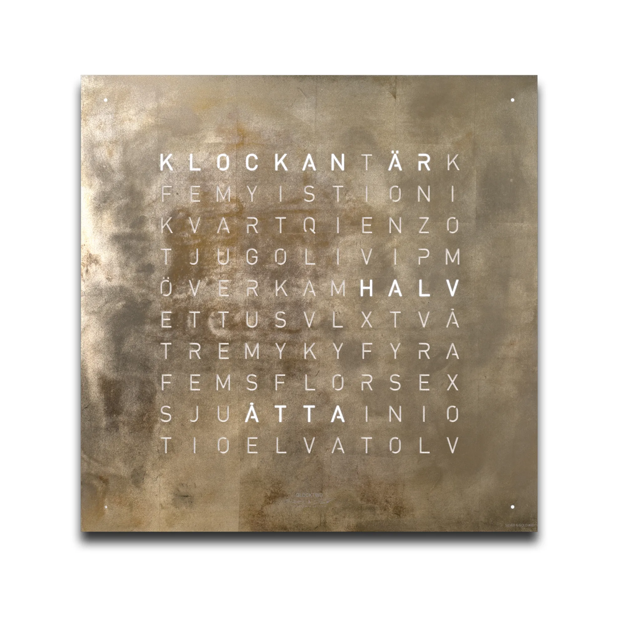 Qlocktwo Earth 45 Creator's Edition – Silver and Gold - 1
