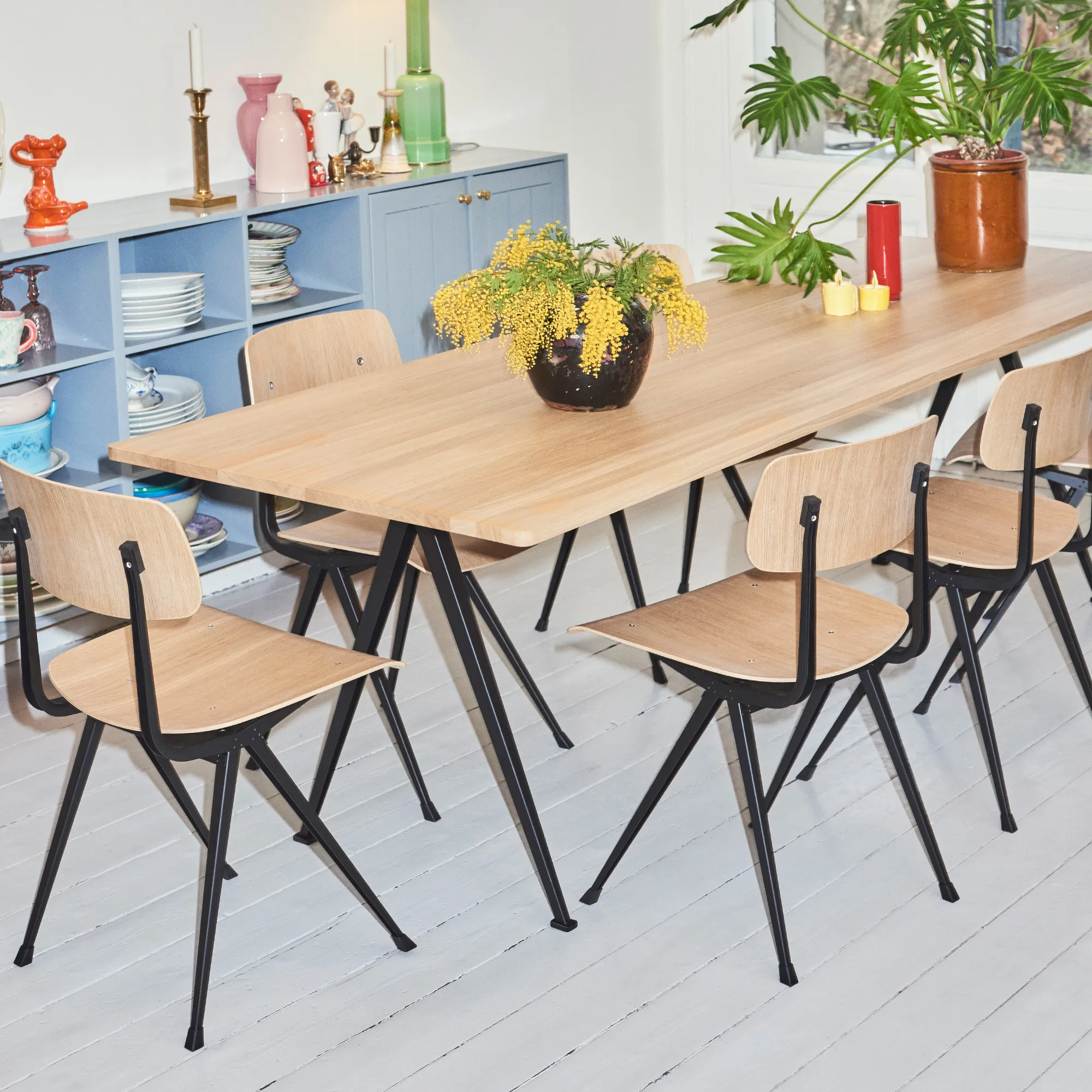 Pyramid 02 table 85x190 cm black powder coated steel - 3