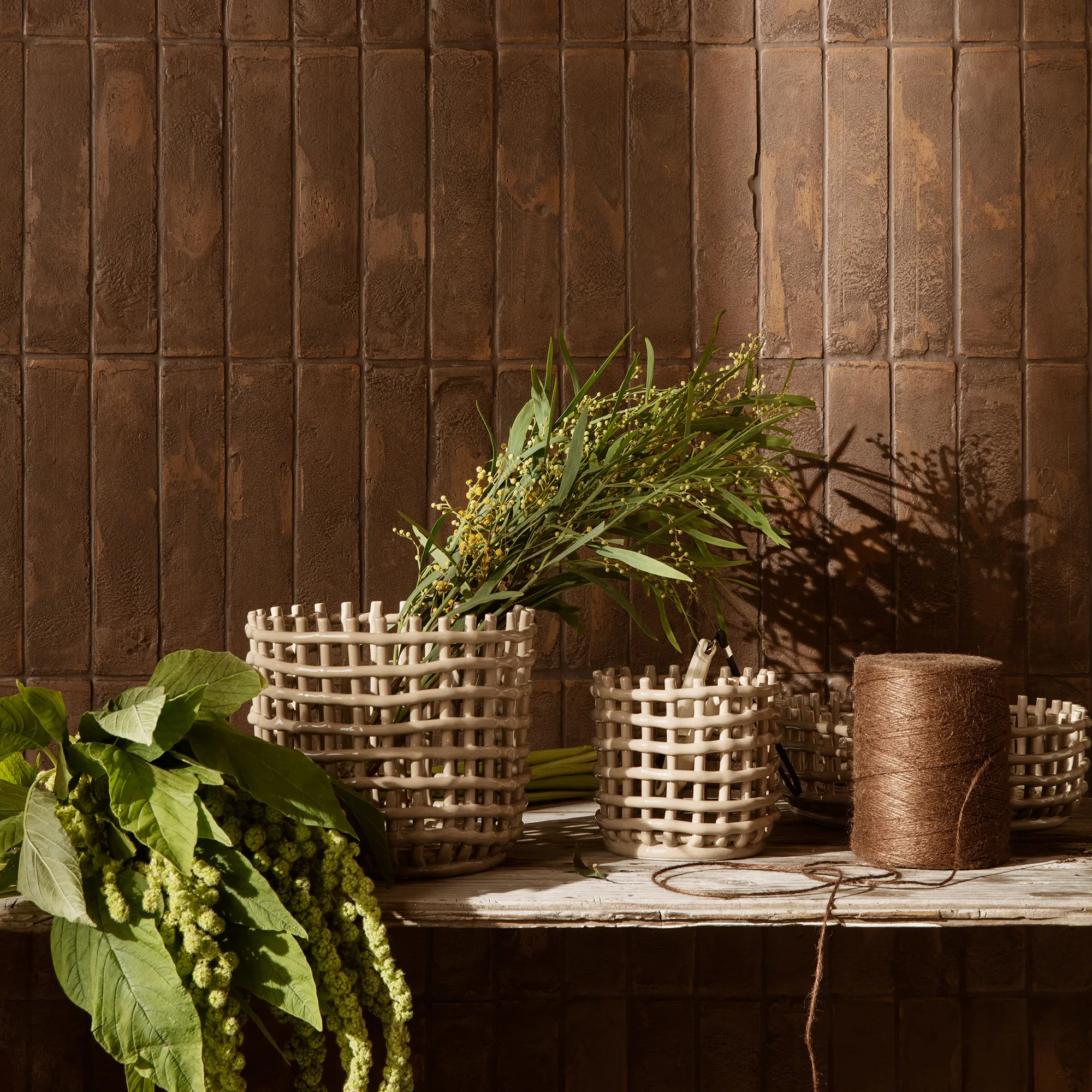 Ceramic Basket Large prydnadsskål