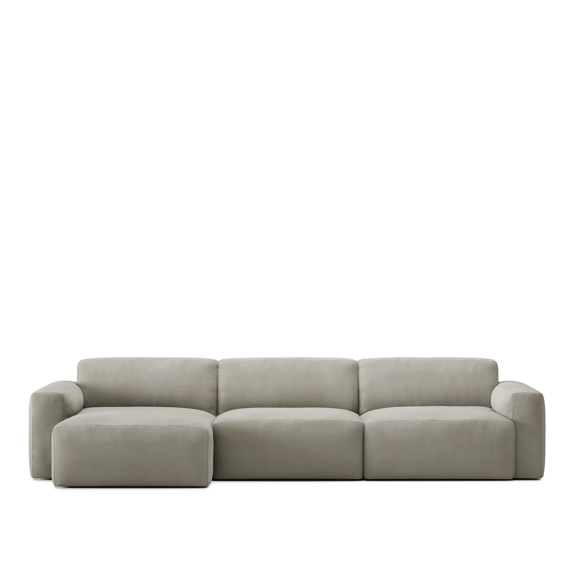 Brick 3-Seater Chaise Lounge Left - NO GA - NO GA