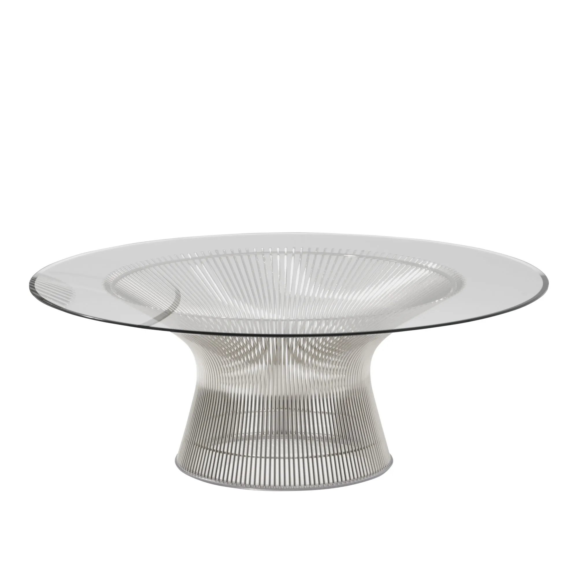 Platner soffbord Ø 107 cm Polerad Nickel - 1
