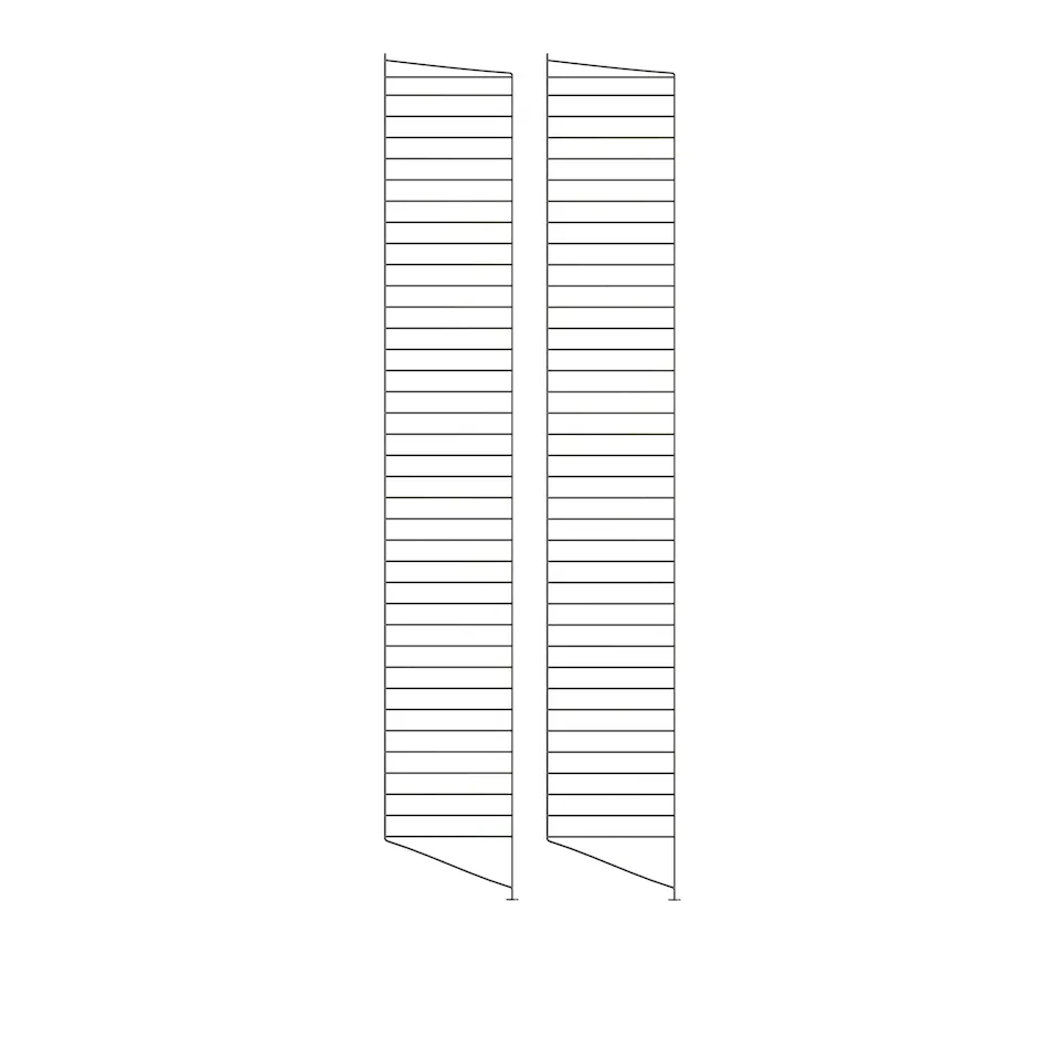 Golvgavel 200 x 30 cm 2-pack mörkgrå