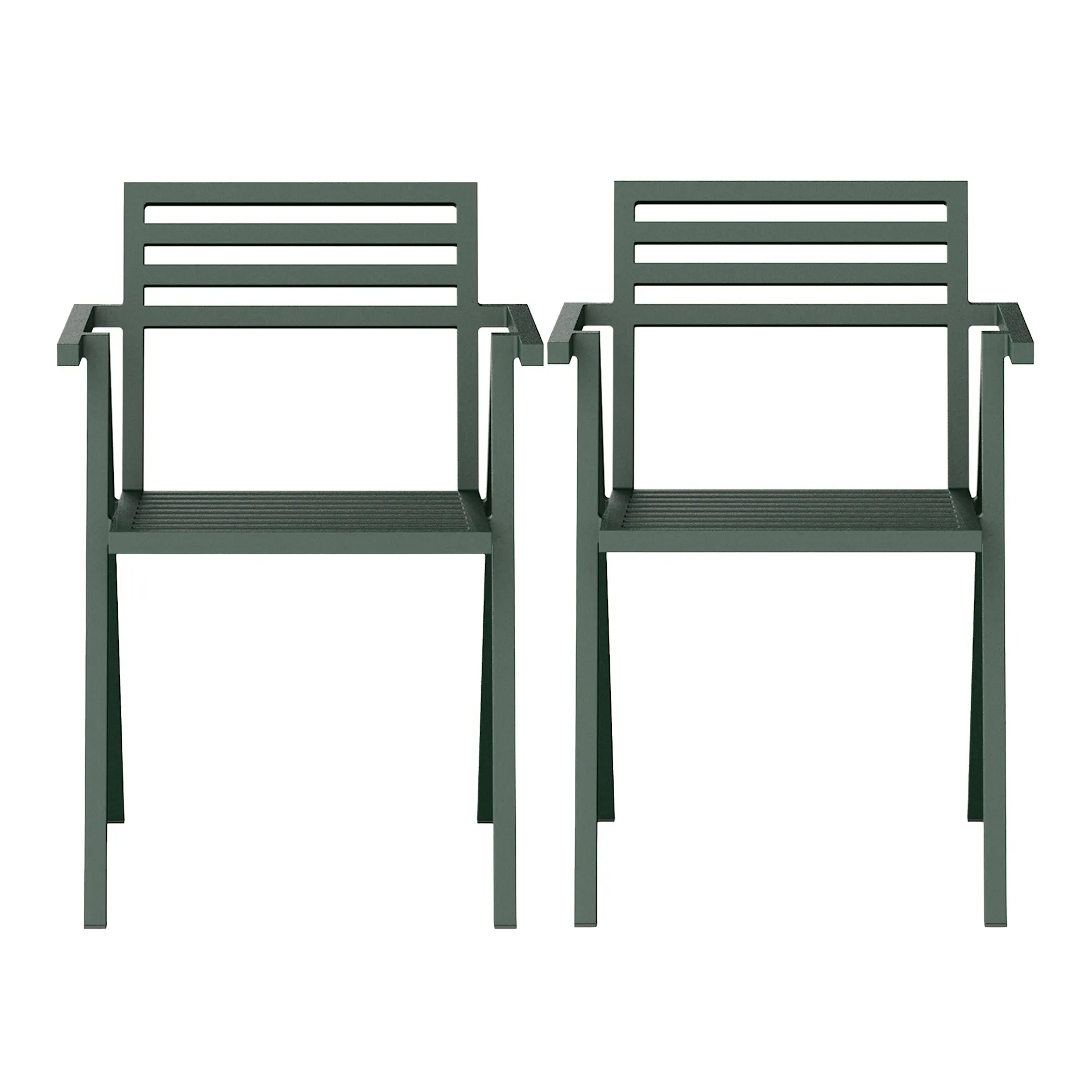 19 Outdoors Stacking Arm Chair Set of 2 - NINE - NO GA