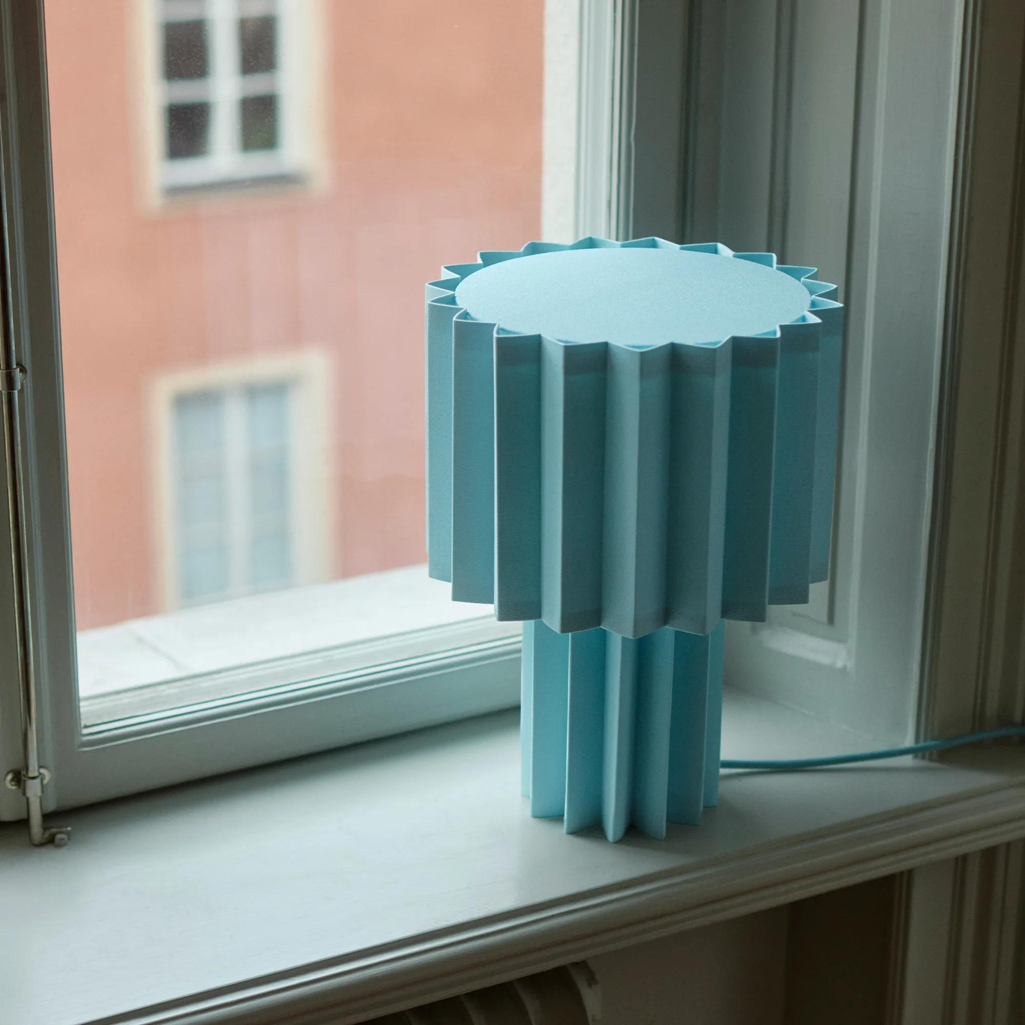 Plissé bordslampa - 2