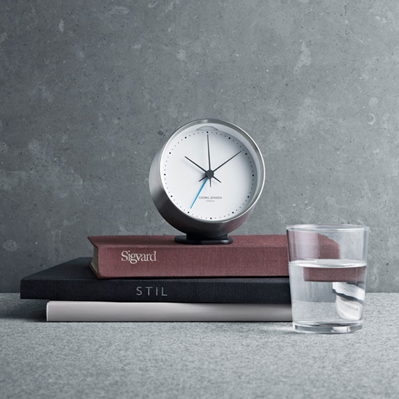 Henning Koppel Alarm Clock - Steel/White