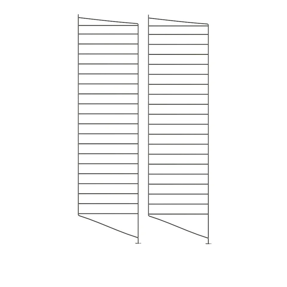 Golvgavel 115 x 30 cm 2-pack mörkgrå