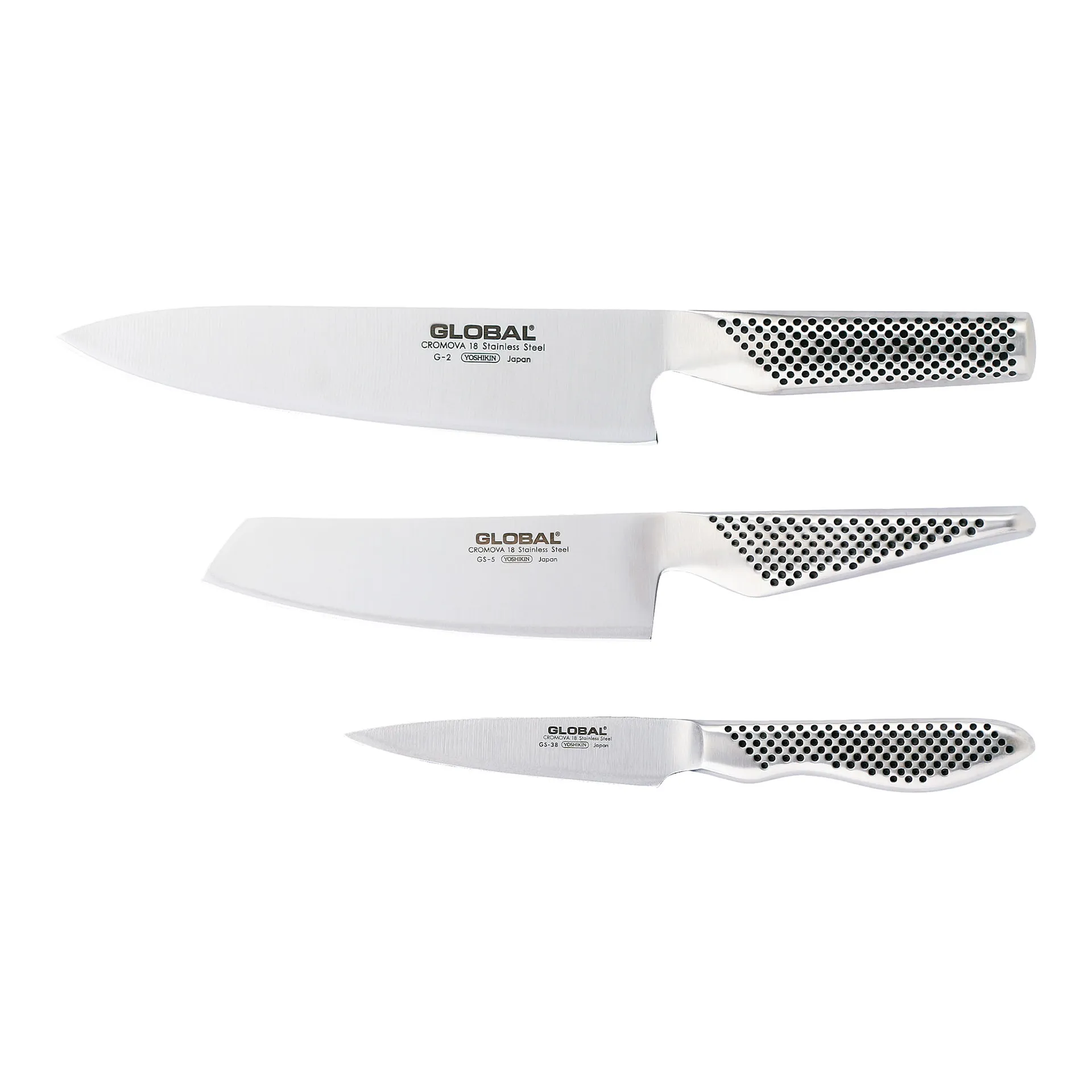 Knivset 3 Delar G-2, GS-5, GS-38 - Global - NO GA