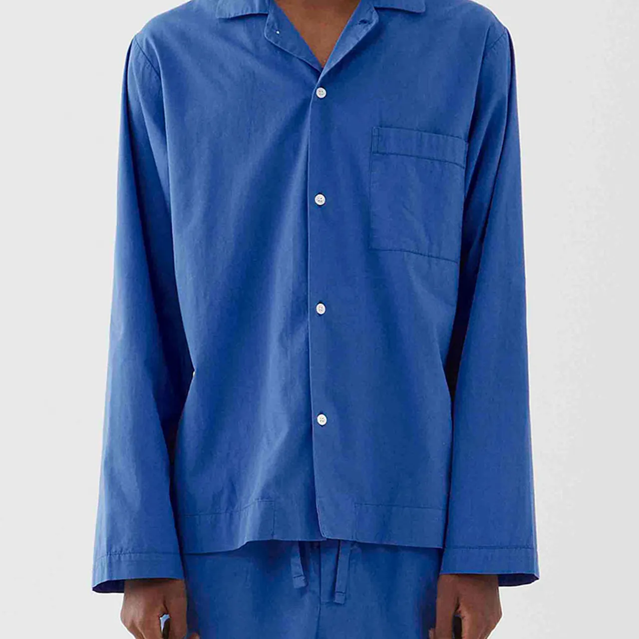 Poplin Pyjamas Shirt Royal Blue