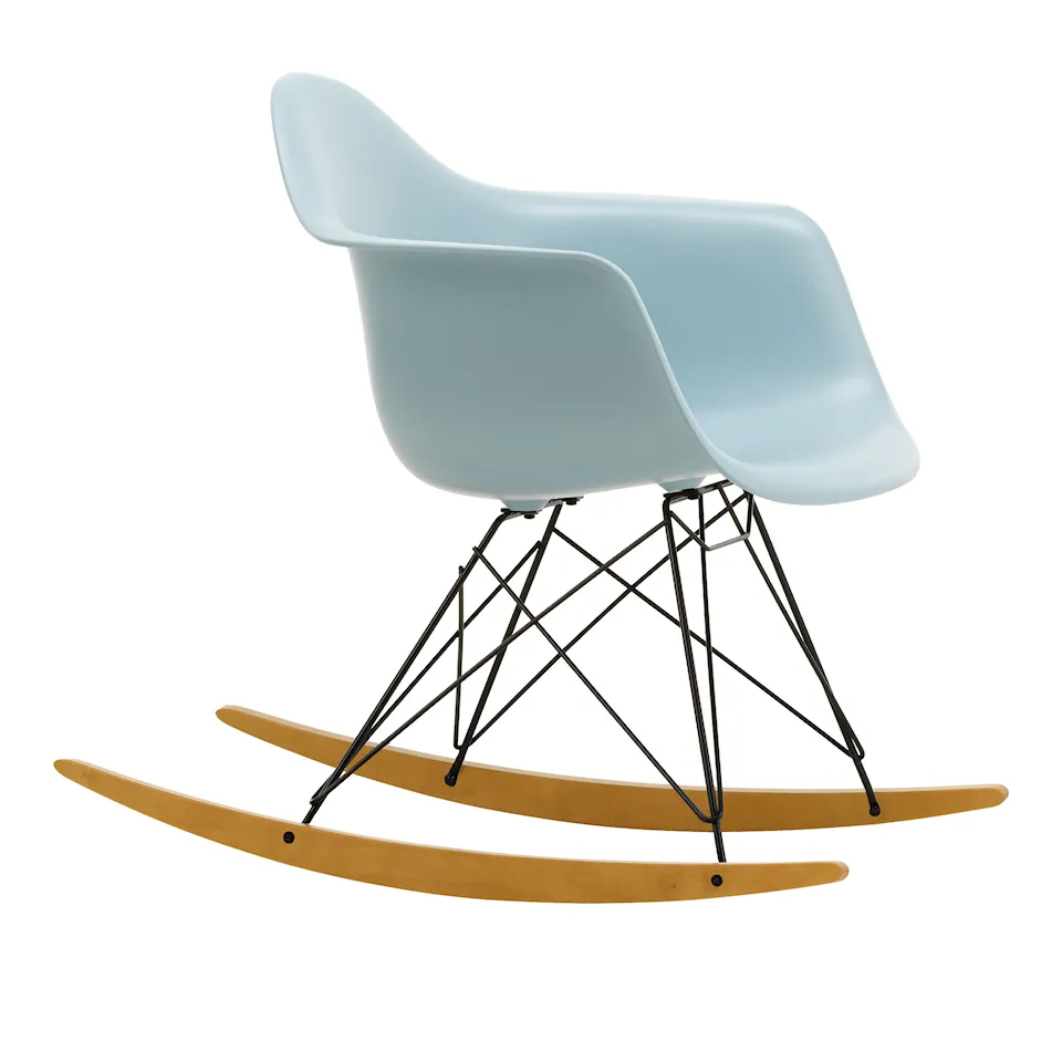 Eames Plastic Armchair RAR - 23 Ice Grey - Basic Dark Base - Golden Maple
