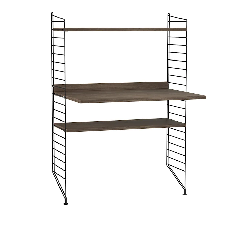 Kontor hyllsystem H valnöt/svart