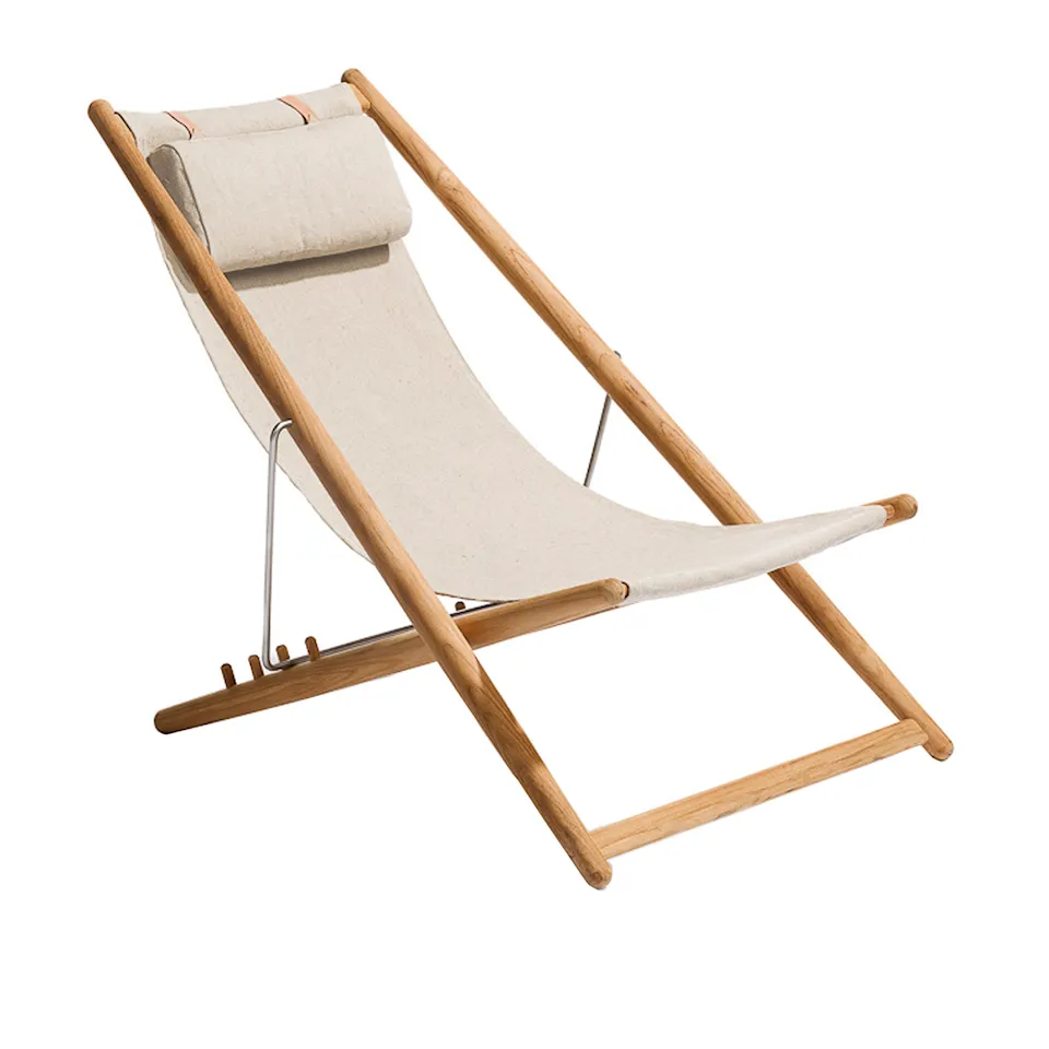 H55 Lounge Chair Beige Papyrus Sunbrella Heritage