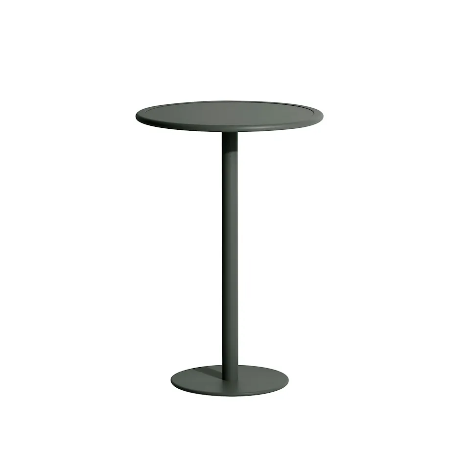 Week-End Round Bistro Table, Glass Green