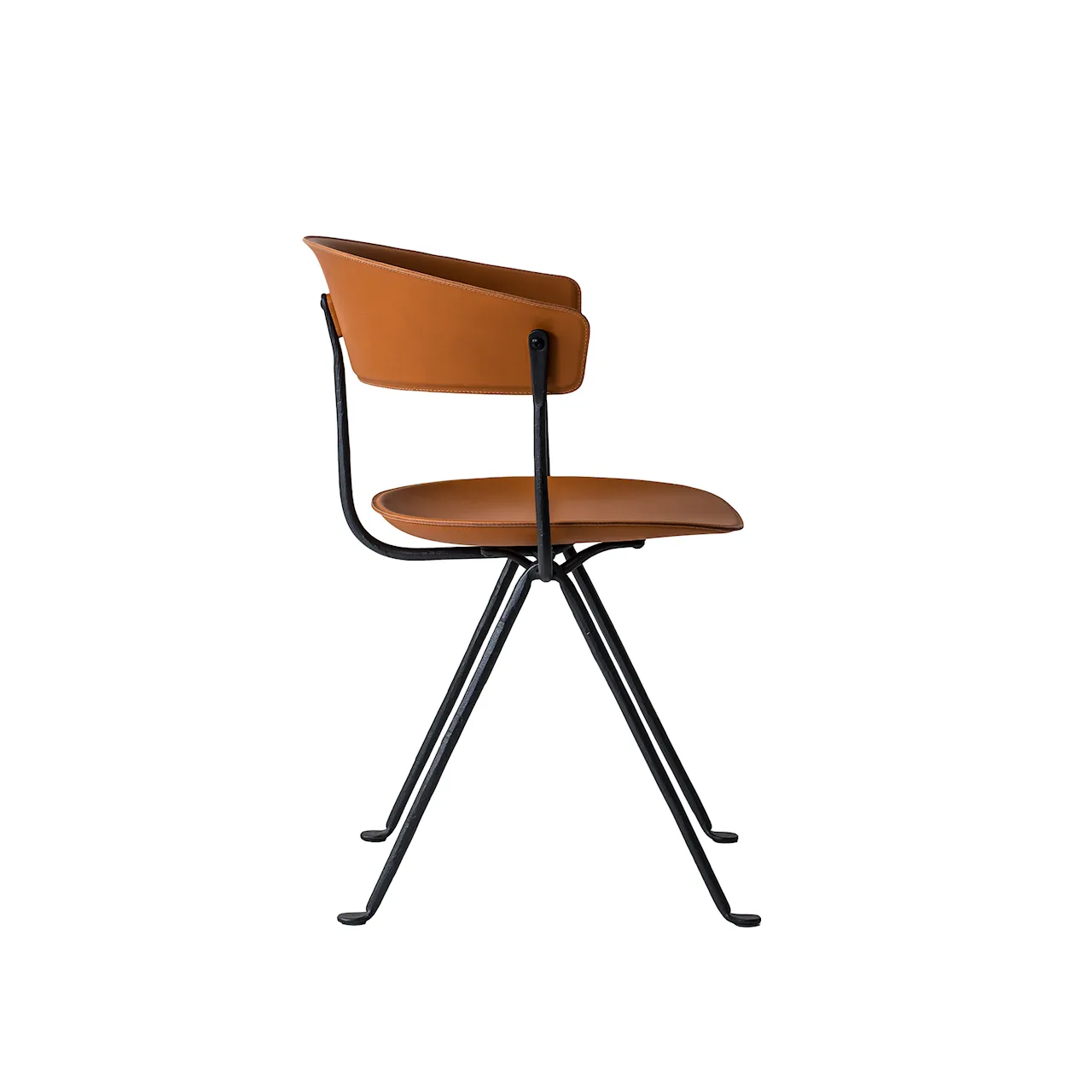 Officina Chair Galvanized frame/Natural leather seat