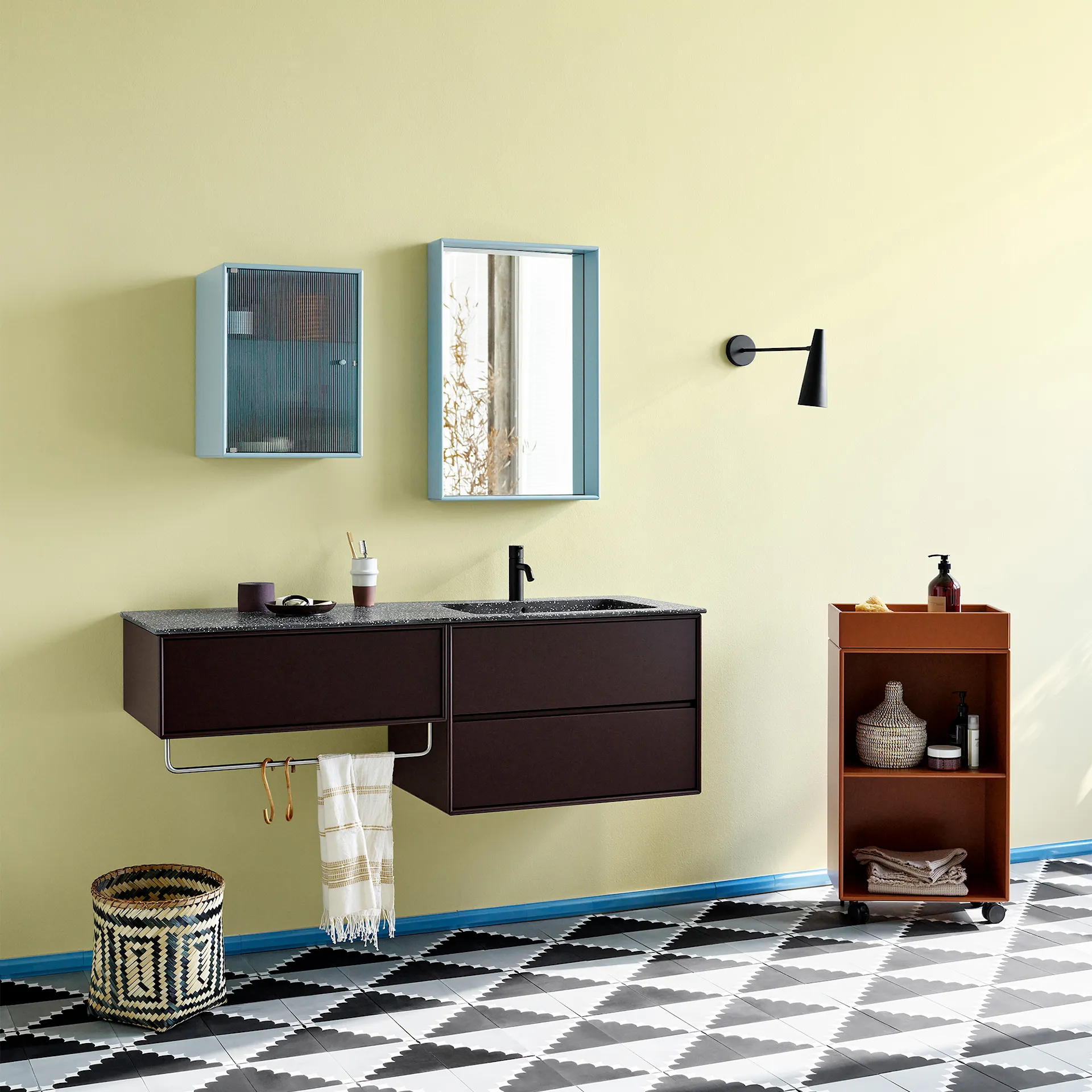 Ripple Bathroom Cabinet - Anthracite - Montana - Peter J. Lassen - NO GA