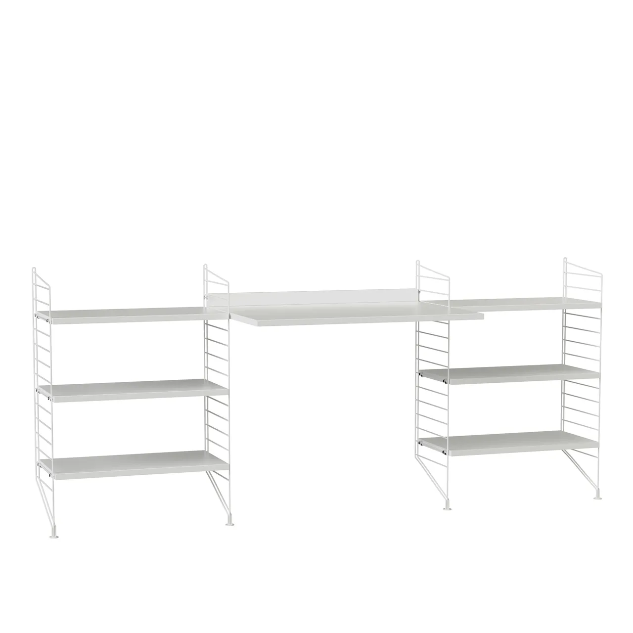 Kontor hyllsystem D vit/beige