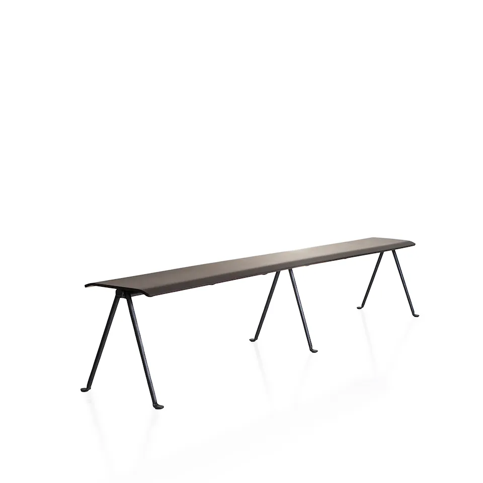 Officina Bench Galvanized frame/Natural beech seat 200 cm