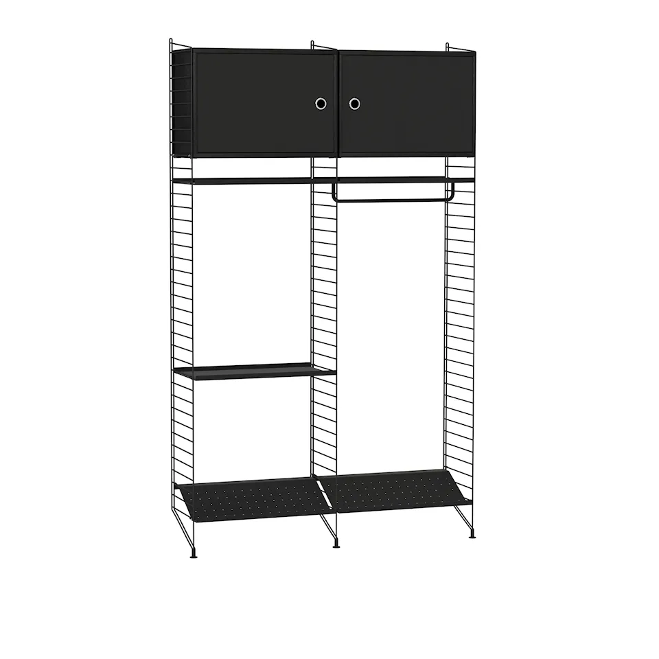 Hall hyllsystem T svart/svart