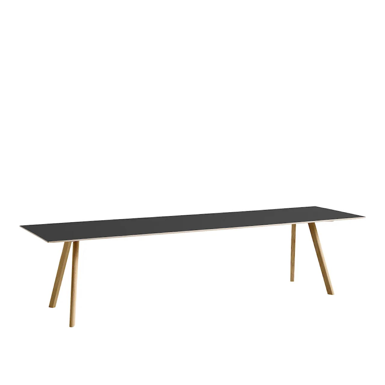 CPH30 2.0 Table Lacquered Oak Frame L300 X W90 X H74  White Laminate Tabletop Lacquered Edge