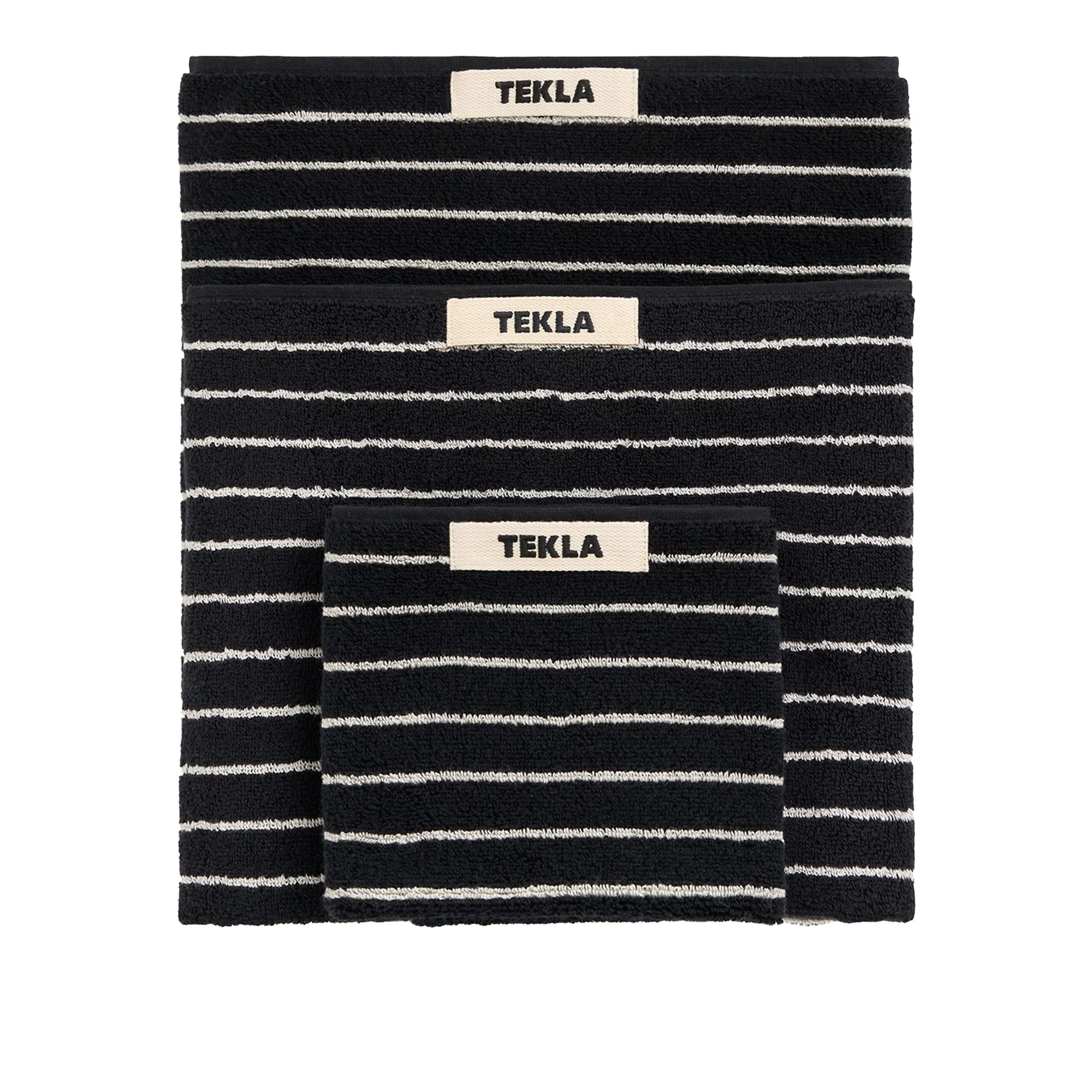 Terry Black Stripes handduk - 1
