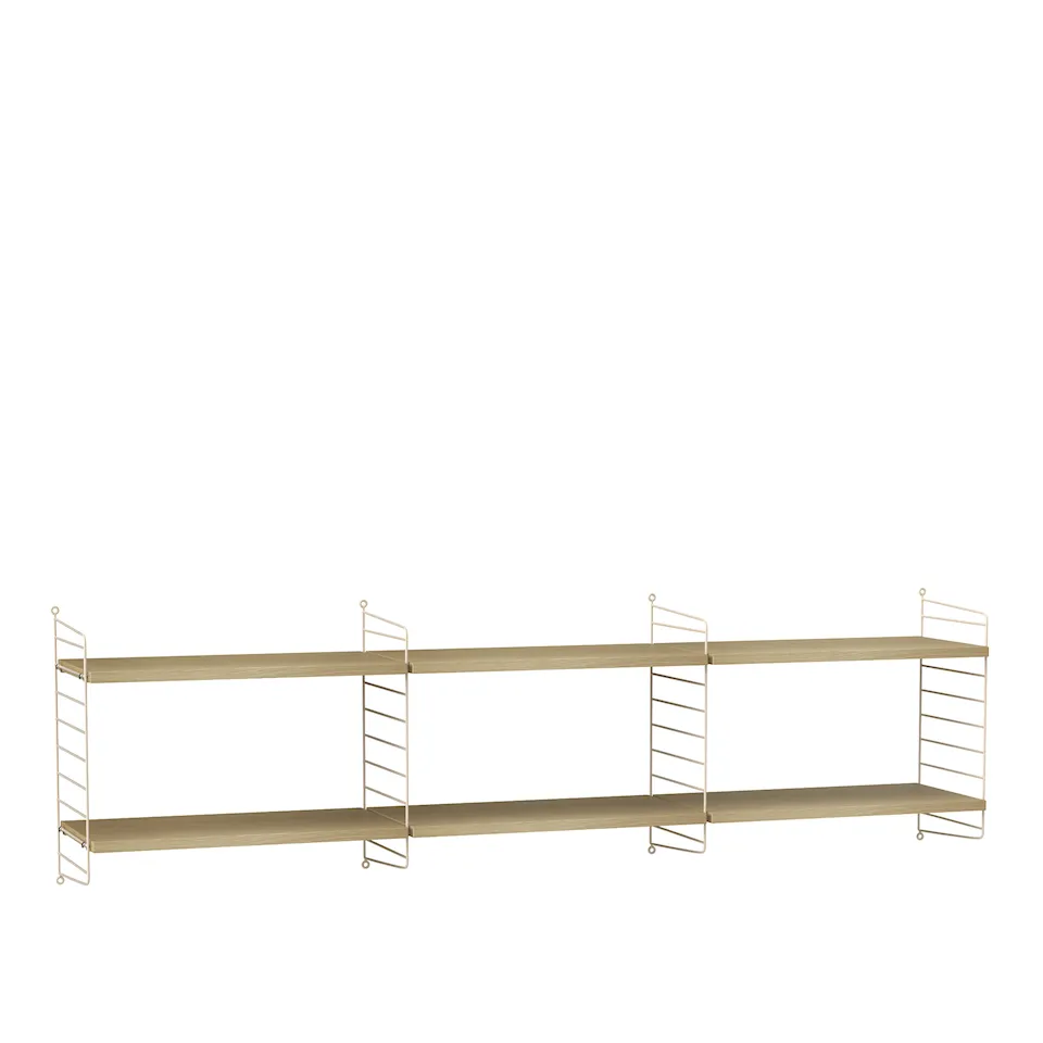 Vardagsrum hyllsystem O ek/beige