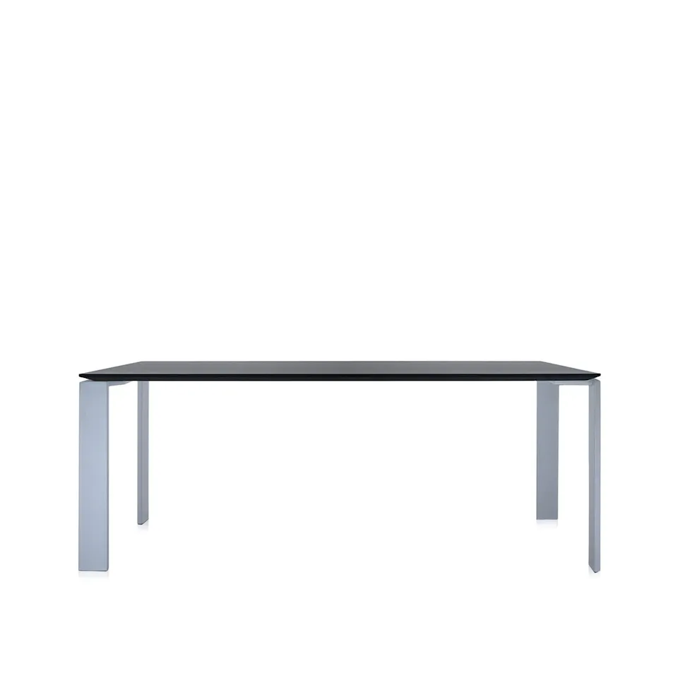 Four Table 4523 190x79, Black/Aluminium, Scratch-Proof Laminate