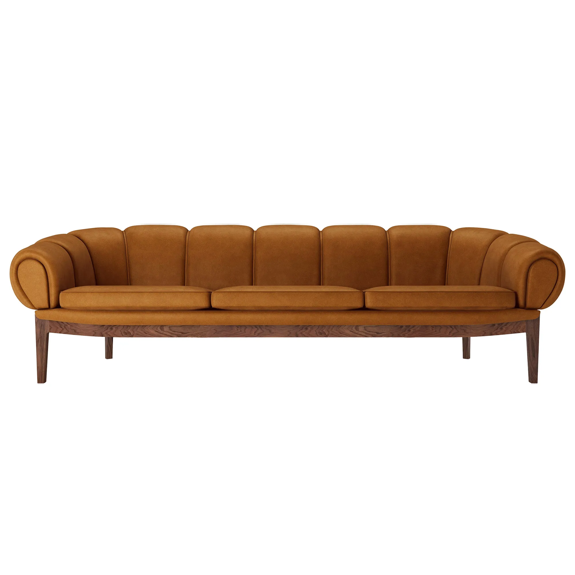 Croissant 3-sitssoffa valnöt - 2