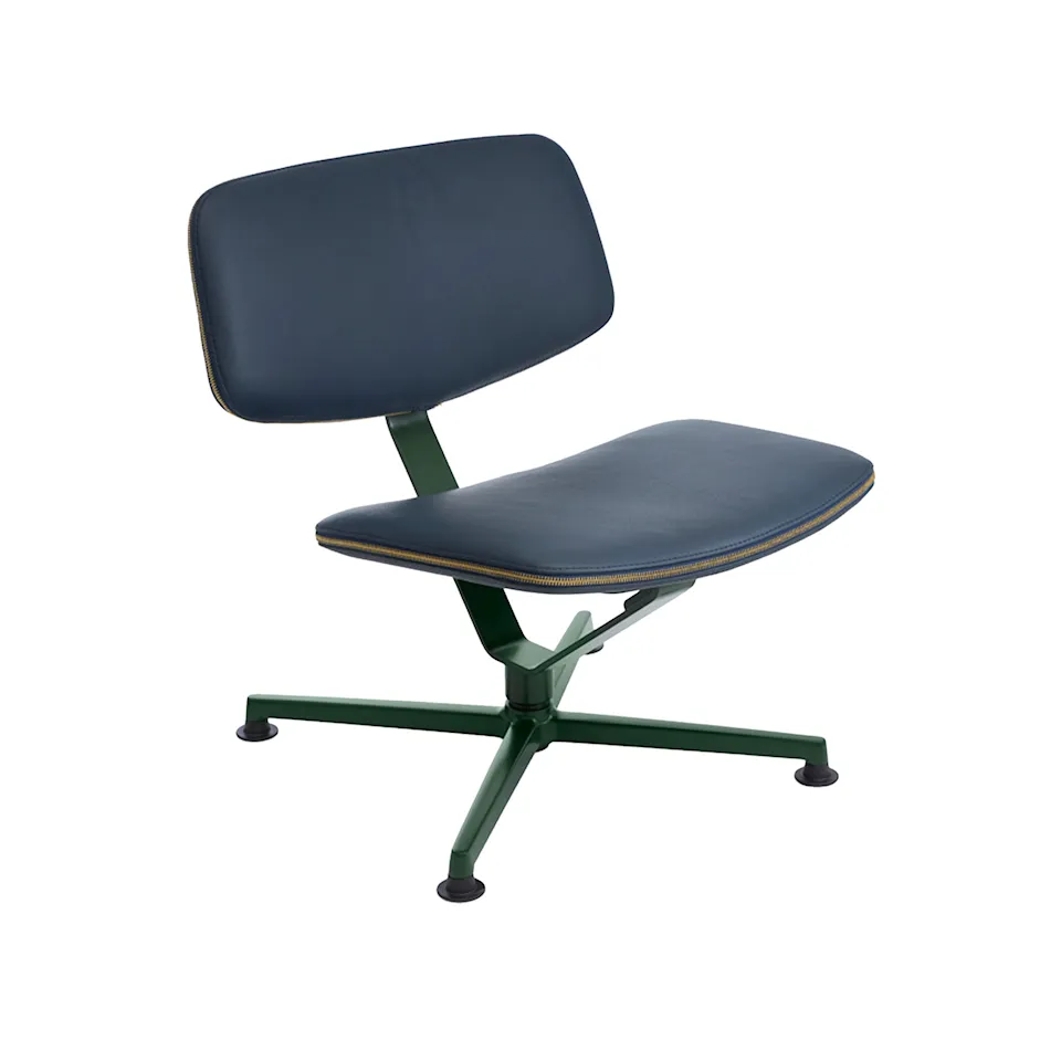 Arba loungefåtölj dark green/dark blue leather