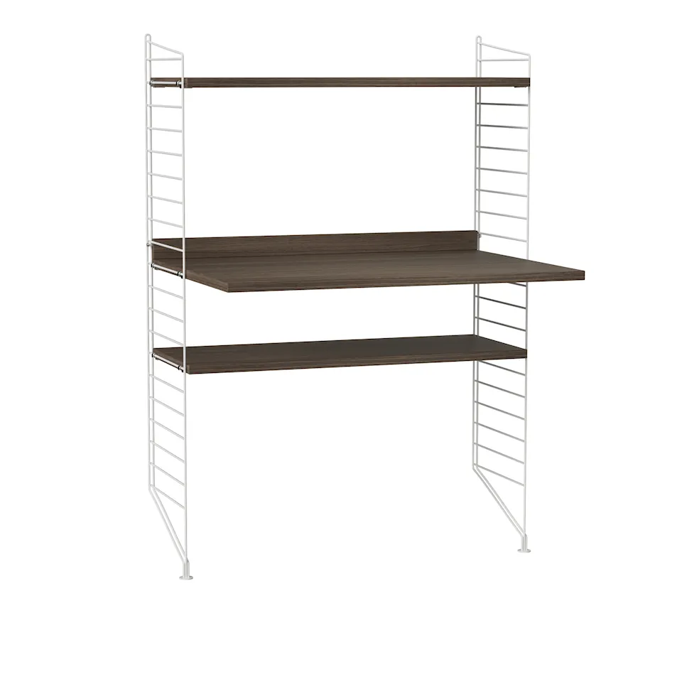 Kontor hyllsystem H valnöt/vit
