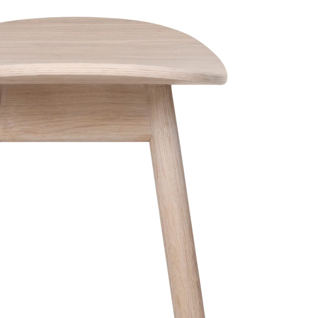 Icha Stool - H 500, Walnut Stained Beech, Utan klädsel