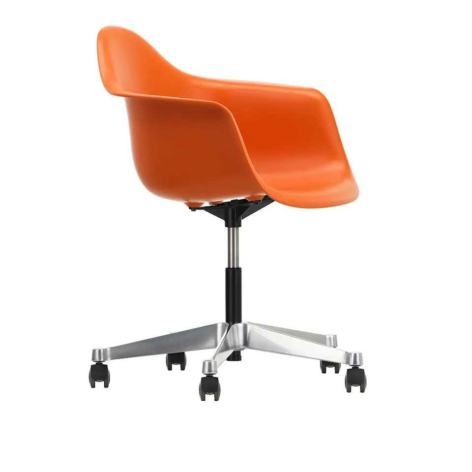 Eames Plastic Armchair PACC - 43 Rusty Orange - Castors Soft
