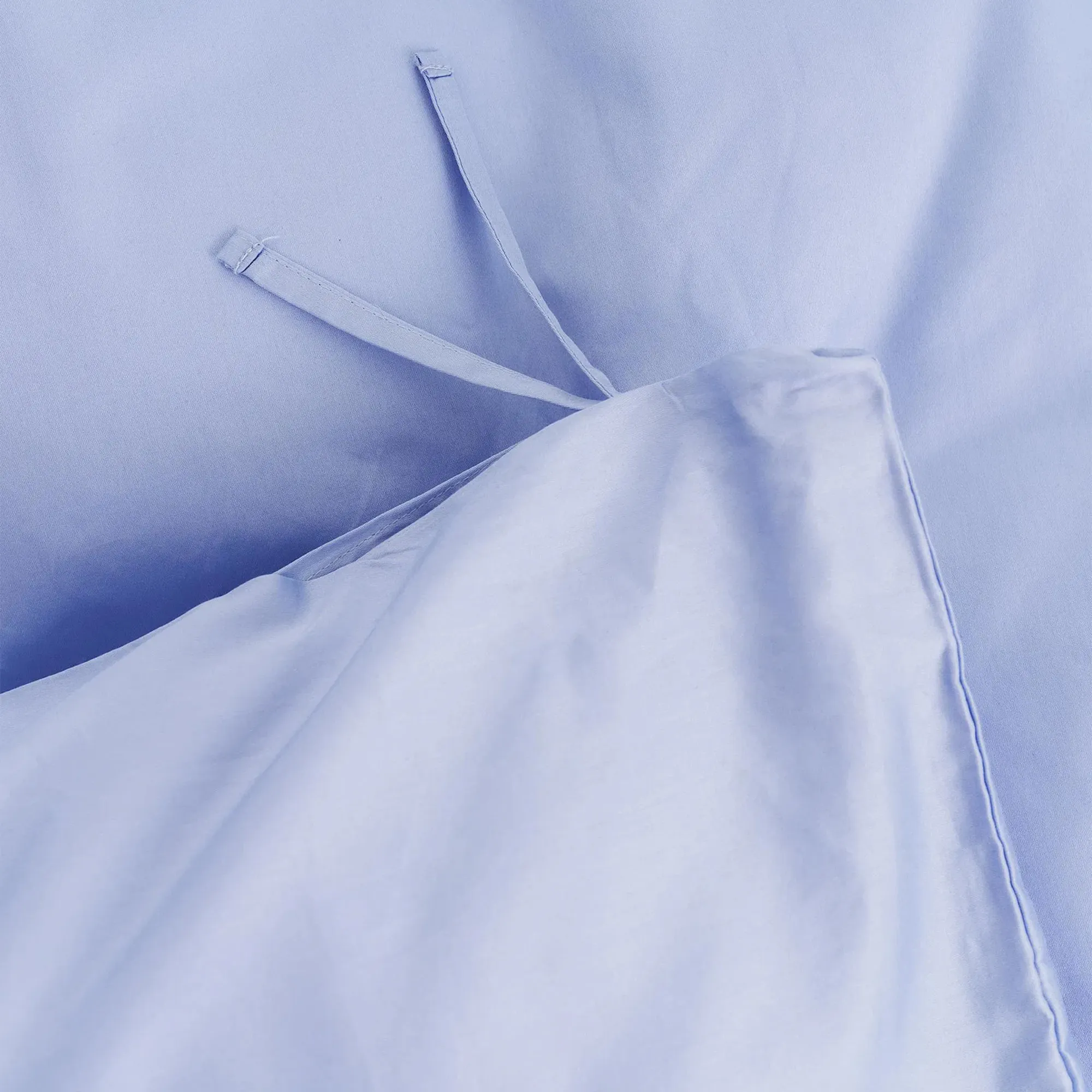 Sateen Solid Evening Blue påslakan - 3