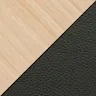Natural/black leather