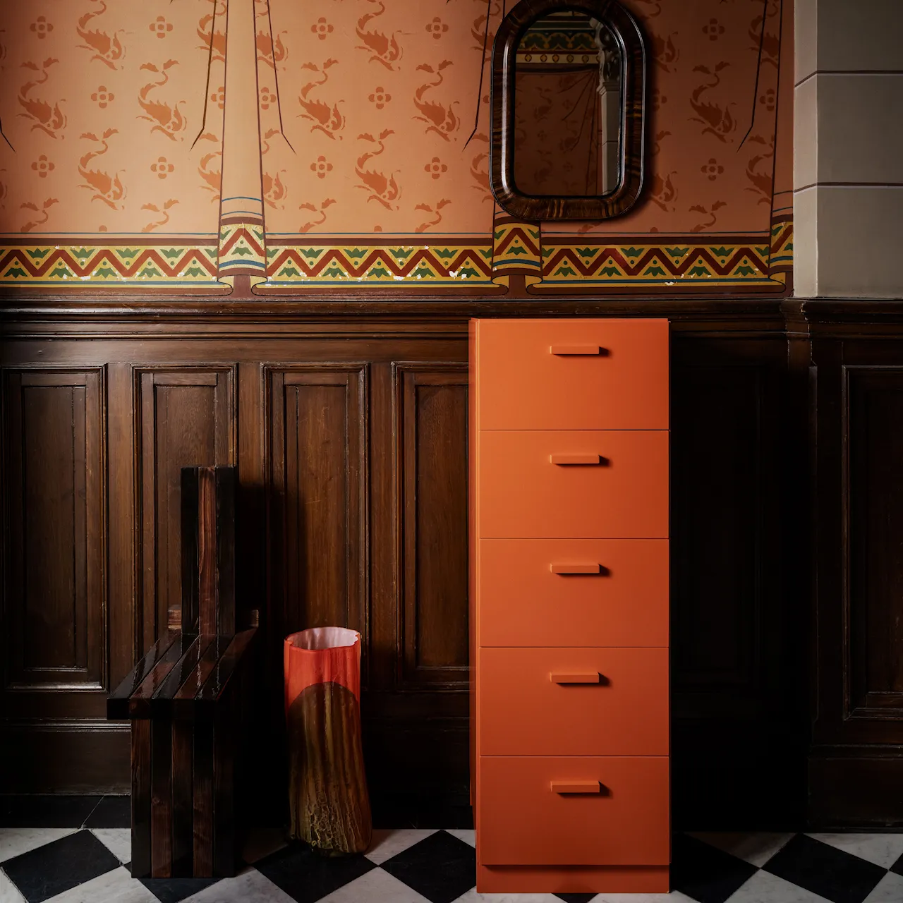 Relief Chest of Drawers Tall Legs